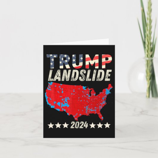 Trump Landslide 2024 electorale kaart Steun Trump (Voorkant)