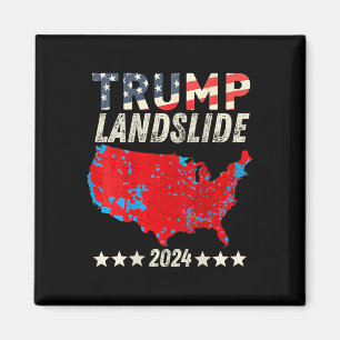 Trump Landslide 2024 Verkiezingskaart Trump Winnaa Magneet