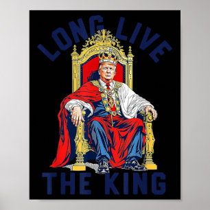 Trump lang leve de Amerikaanse koning Patrioti Poster