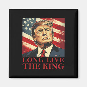 Trump Lang leve de koning Amerikaans patriottisch Magneet