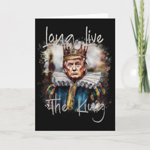 Trump Lang leve de Koning Grappige Trump Waterverf Kaart