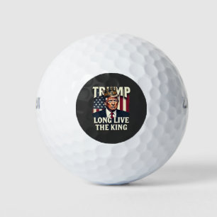 Trump Lang leve de Koning Pro Trump Patriottisch Golfballen