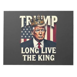 Trump Lang leve de Koning Pro Trump Patriottisch Notitieblok