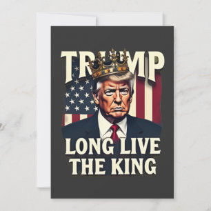 Trump Lang leve de Koning Pro Trump Patriottisch Notitiekaartje