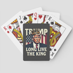 Trump Lang leve de Koning Pro Trump Patriottisch Pokerkaarten