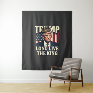 Trump Lang leve de Koning Pro Trump Patriottisch Wandkleed