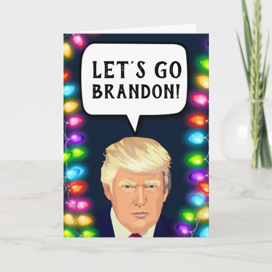 TRUMP LATEN WE BRANDON GAAN! Kerstkaarten Kaart (Voorkant)