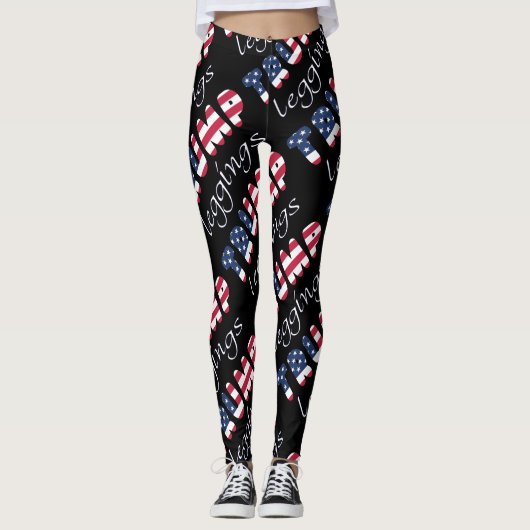 Trump Leggings aandacht patriottische elke kleur (Voorkant)