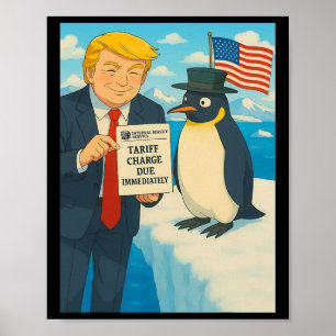 Trump legt tarief op Penguin Anime-politiek Me Poster