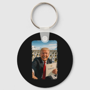 Trump legt tarief op pinguïn Ironic Politics M Sleutelhanger