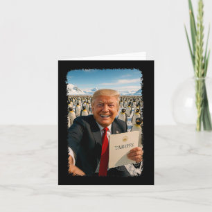 Trump legt tarief op voor pinguïn ironische politi kaart