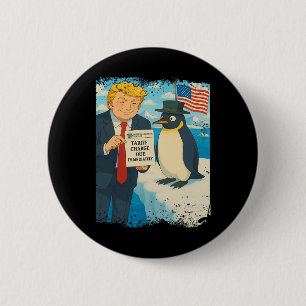 Trump legt tarief Penguin Anime Politiek Meme D op Ronde Button 5,7 Cm