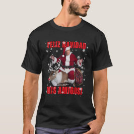 Trump Lelijke Kerst Feliz Navidad Mis Amigos T-shirt