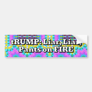 tRUMP: Leugenaar, Leugenaar, Broek in de brand Bumpersticker