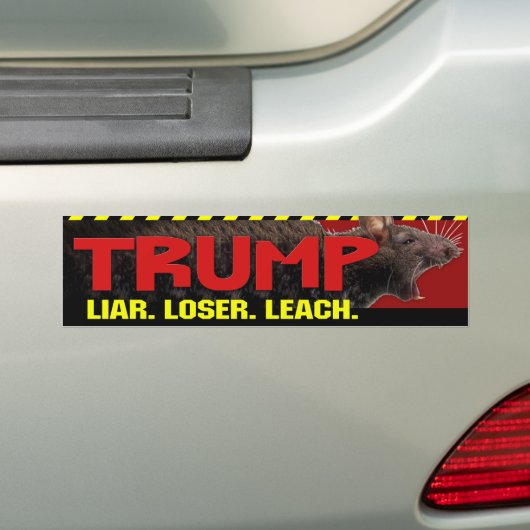 Trump - leugenaar, verliezer, perzik Bumpersticker (Op auto)