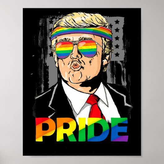 Trump LGBT Gay Pride Maand Lesbische Biual Transge Poster (Voorkant)