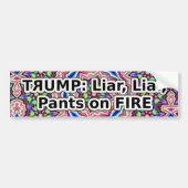 Trump liar liar pants on fire bumper sticker (Voorkant)