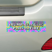 tRUMP: Liar, Liar, Pants on FIRE Bumpersticker (Op auto)