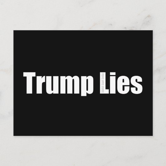 Trump liegt briefkaart (Voorkant)