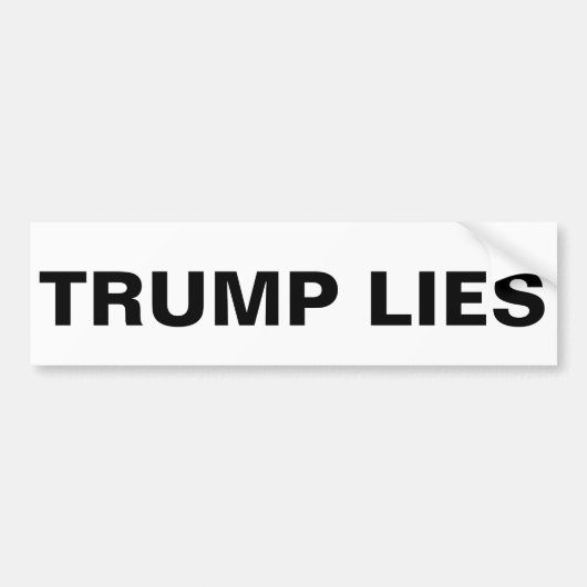 TRUMP LIES BUMPERSTICKER (Voorkant)