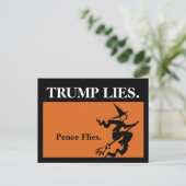 Trump Lies. Pence Flies. Briefkaart (Staand voorkant)