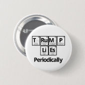 Trump Lies... Periodiek Ronde Button 5,7 Cm (Voorkant /achterkant)