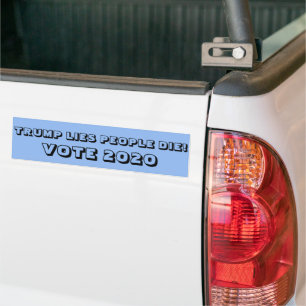 TRUMP LIGT MENSEN DIE STERVEN, STEMMEN bumperstick Bumpersticker