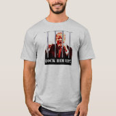 Trump Lock Him Up - grijs t-shirt (Voorkant)