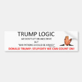 Trump Logic Bumpersticker (Voorkant)