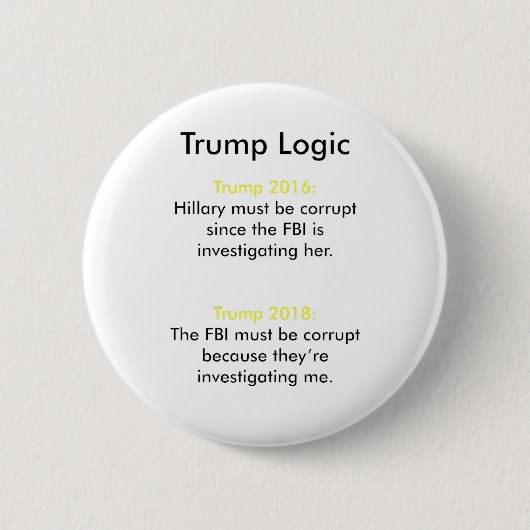 Trump Logic Ronde Button 5,7 Cm (Voorkant)