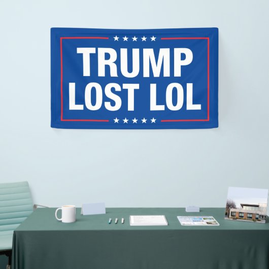 Trump lol grappige anti-troef verloren spandoek (Beurs)