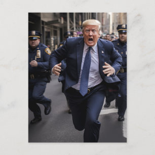 Trump loopt van de grappige politie briefkaart