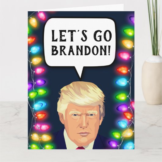 TRUMP LOPEN WE BRANDON! KERSTKAARTEN KAART (Voorkant)