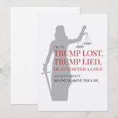 Trump Lost niemand boven de wet Kaart (Voorkant / Achterkant)