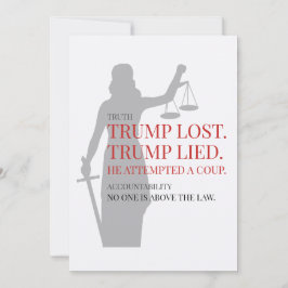Trump Lost niemand boven de wet Kaart