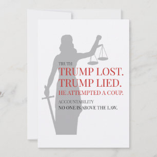 Trump Lost niemand boven de wet Kaart
