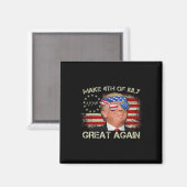 Trump Maak 4 juli weer groot 47e president Magneet (Voorkant / Achterkant)