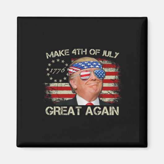 Trump Maak 4 juli weer groot 47e president Magneet (Voorkant)