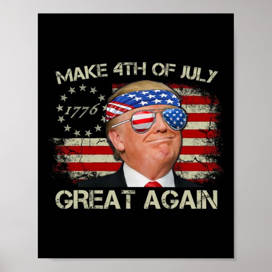 Trump Maak 4 juli weer Groot 47e President Poster (Voorkant)