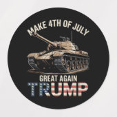 Trump Maak 4 juli weer groot met het leger Labels (Design 2)