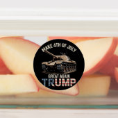 Trump Maak 4 juli weer groot met het leger Labels (Aangebracht)