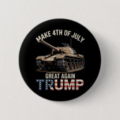 Trump Maak 4 juli weer groot met het leger Ronde Button 5,7 Cm (Voorkant)