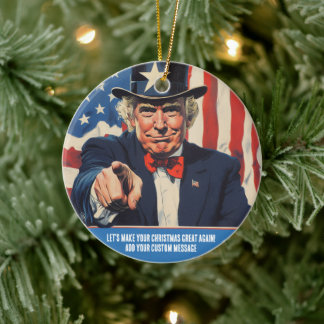 Trump, maak je kerst weer geweldig! keramisch ornament