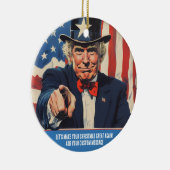 Trump, maak je kerst weer geweldig! keramisch ornament (Rechts)
