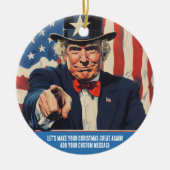 Trump, maak je kerst weer geweldig! keramisch ornament (Voorkant)