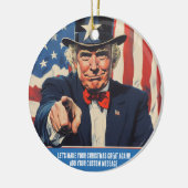 Trump, maak je kerst weer geweldig! keramisch ornament (Links)