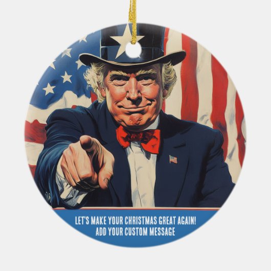 Trump, maak je kerst weer geweldig! keramisch ornament (Achterkant)