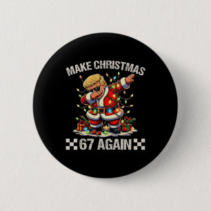 Trump Maak Kerstmis 67 Weer Politieke Meme Xmas Ronde Button 5,7 Cm