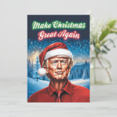 Trump - Maak Kerstmis weer geweldig Feestdagenkaart (Staand voorkant)