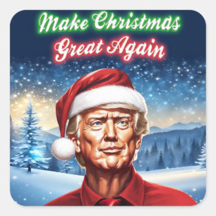 Trump - Maak Kerstmis weer geweldig Vierkante Sticker